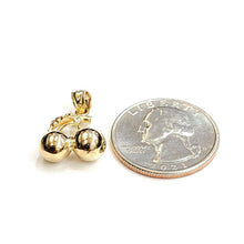 Load image into Gallery viewer, New 14k yellow gold 3D Cherry fruit leaf pendant charm Gift fine jewelry 3.4g
