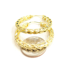 Load image into Gallery viewer, New 10K yellow Gold 1.52" 4mm Turkish hoop Earrings Round fine jewelry 5.7g
