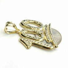 Load image into Gallery viewer, New 10K Solid Yellow Gold Diamond Cut One Hundred 100 Charm Pendant jewelry 6.6g
