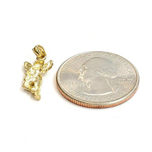 Load image into Gallery viewer, New 10k yellow Gold full body angel diamond cut Pendant charm fine jewelry 1g
