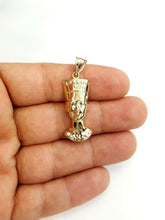 Load image into Gallery viewer, New 10k yellow Gold Egyptian Nefertiti Queen Cleopatra head Pendant jewelry 3.7g

