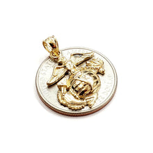 Load image into Gallery viewer, 14k yellow gold US Marine Corps Emblem pendant charm Fine Jewelry men women 3.1g

