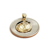 Load image into Gallery viewer, 14k yellow Gold tiny volleyball Pendant charm sport game fine jewelry gift 1g
