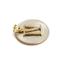 Load image into Gallery viewer, New 14KT Yellow Gold Solid Roman number 4 Pendant charm gift Fine Jewelry 1.2g
