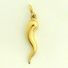 Load image into Gallery viewer, New 14k yellow gold 3D hollow horn pendant charm fine gift jewelry unisex 1.2g
