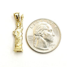 Load image into Gallery viewer, 14k Yellow gold 3D New York statue of liberty pendant charm Gift fine jewelry 3g
