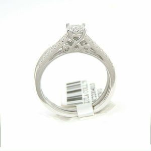 0.30Ct Natural Diamond 14k White Gold women Wedding and Engagement Ring Size 7