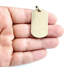 Load image into Gallery viewer, New 10k yellow Gold solid dog tag Pendant charm shiny gift fine jewelry 8.6g
