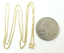 Load image into Gallery viewer, New 14K Yellow Gold 0.8mm Square Spiga Wheat Chain Necklace fine gift 1.8g 22&quot;
