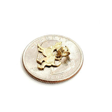 Load image into Gallery viewer, 14k yellow Gold tiny dog full body Pendant charm fine jewelry gift pet 0.6g
