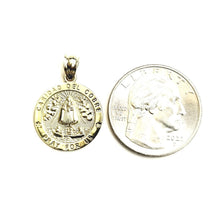 Load image into Gallery viewer, 10k yellow gold round virgin Caridad del Cobre pendant fine jewelry 0.69" 1.6g
