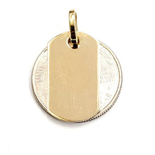 Load image into Gallery viewer, 10k yellow Gold solid dog tag Pendant charm shiny gift fine jewelry 3.5g
