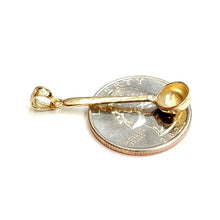 Load image into Gallery viewer, 14k yellow Gold solid 3D Ladle Pendant charm gift fine Kitchenware jewelry 1.6g
