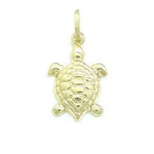 Load image into Gallery viewer, New 14k yellow gold hollow turtle full body pendant charm fine gift jewelry 1.3g
