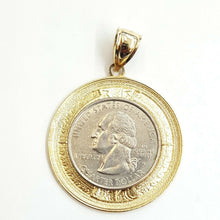 Load image into Gallery viewer, 14k yellow Gold Aztec mayan sun calendar azteca pendant gift jewelry 1.39" 8.7g
