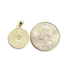 Load image into Gallery viewer, New 14k tri color gold round virgin Mary Guadalupe pendant charm gift 0.66" 1.7g
