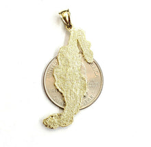 Load image into Gallery viewer, 14k yellow gold Mexico outline map pendant charm fine gift jewelry unisex 5.1g
