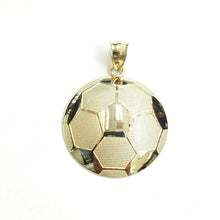 Load image into Gallery viewer, New 10k yellow Gold soccer ball Pendant charm sport fine gift jewelry 1.16" 4.4g
