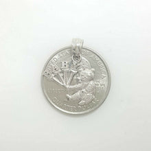Load image into Gallery viewer, New 14k white Gold baby teddy bear Pendant charm gift fine jewelry unisex 1.3g
