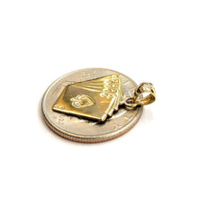 Load image into Gallery viewer, 14k yellow Gold royal flush spade A K Q J 10 poker cards Pendant jewelry 1.5g
