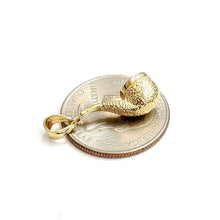 Load image into Gallery viewer, New 14k yellow Gold 3D Smoking Pipe Pendant charm tobacco fine jewelry gift 3.4g
