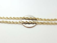 Load image into Gallery viewer, New 10K yellow gold 3.5mm hollow rope chain Necklace fine jewelry unisex 13g 28&quot;
