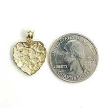 Load image into Gallery viewer, New 10k yellow gold nugget heart pendant charm fine gift  for women jewelry 1.6g
