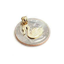 Load image into Gallery viewer, New 14k yellow Gold tiny duck bird Pendant charm gift fine jewelry 1.1g
