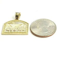 Load image into Gallery viewer, New 10k yellow gold last supper pendant charm fine gift religions jewelry 3.1g
