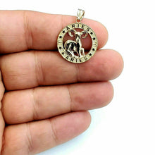Load image into Gallery viewer, 10k yellow solid Gold round Ram Aries Zodiac Sign Pendant fine jewelry 2.4g
