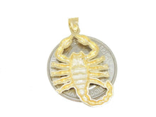 Load image into Gallery viewer, New 14k two tone gold scorpion full body pendant charm fine gift jewelry 2.5g
