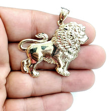 Load image into Gallery viewer, 10k yellow Gold lion full body Leo zodiac Pendant charm fine gift jewelry 5.7g
