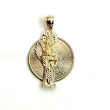 Load image into Gallery viewer, 14k yellow gold Santa Muerte holy death Pendant fine gift jewelry unisex 1.9g
