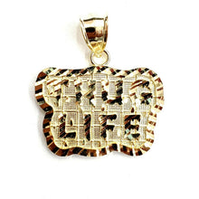 Load image into Gallery viewer, New 10k yellow Gold Thug Life word Pendant charm diamond cut fine jewelry 3.6g
