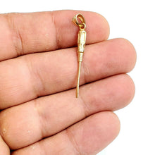Load image into Gallery viewer, 14k Yellow Gold 3D screwdriver Pendant charm construction tool fine jewelry 1.5g
