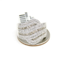 Load image into Gallery viewer, New 1ct Genuine diamond 14k White Gold Women anniversary wide band Ring Size 7
