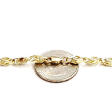 Load image into Gallery viewer, 10K real yellow gold 3.9mm Turkish chain Necklace gift fine jewelry 26" 24.8g
