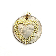 Load image into Gallery viewer, New 10k yellow gold heart pendant charm love Amor fine gift women jewelry 1.1g
