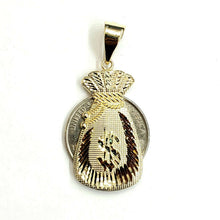 Load image into Gallery viewer, 14k yellow gold dollar sign money bag lucky pendant charm gift fine jewelry 4.4g
