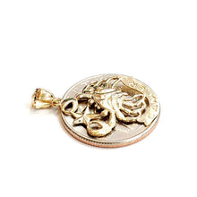 Load image into Gallery viewer, 14k yellow Gold crab cancer zodiac sign astrology Pendant charm fine jewelry 1.7g
