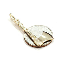 Load image into Gallery viewer, New 14k Yellow Gold Solid 3D AXE Pendant charm outdoor tool fine jewelry 3.6g
