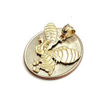 Load image into Gallery viewer, New 14k yellow Gold solid honey bee Pendant charm gift fine jewelry 1.8g
