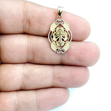 Load image into Gallery viewer, 14k solid 3 color gold cross Pendant charm fine gift religious jewelry unisex 2g
