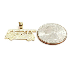 Load image into Gallery viewer, 14k yellow Gold fire truck engine firefighting car Pendant charm fine jewelry 1.8g
