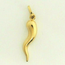 Load image into Gallery viewer, New 14k yellow gold 3D hollow horn pendant charm fine gift jewelry unisex 1.2g
