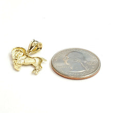 Load image into Gallery viewer, 10k yellow solid Gold Ram Aries Zodiac Sign Charm Pendant fine gift jewelry 1.5g
