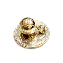Load image into Gallery viewer, 14k yellow Gold basketball 3D ball Pendant charm fine sport jewelry unisex 3.2g
