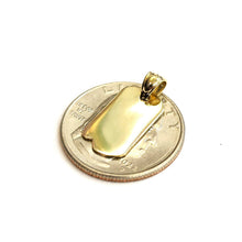Load image into Gallery viewer, 14k yellow Gold Tiny medical ID dog tag name tag Pendant charm fine jewelry 1.4g
