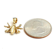 Load image into Gallery viewer, 14k yellow Gold solid honey bee 3D Pendant charm gift fine jewelry 1.5g

