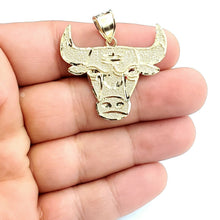 Load image into Gallery viewer, 10k yellow solid Gold Taurus bull zodiac Pendant charm fine gift jewelry 3.6g
